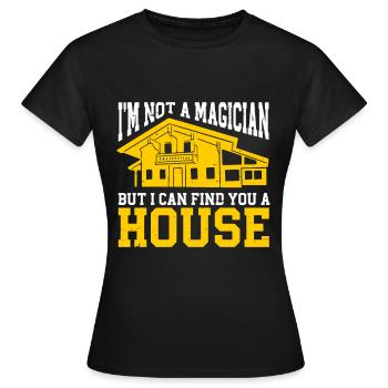 Agent immobilier Agent immobilier - T-shirt Femme - noir - Devant - AI Model Female 172 dark (172cm)