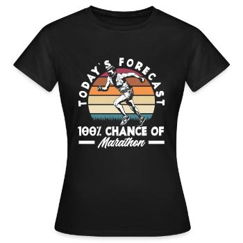 Prédiction du jour : 100% Marathon - T-shirt Femme - noir - Devant - AI Model Female 172 dark (172cm)