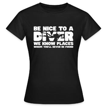 Scuba Diving Diver - Frauen T-Shirt - Schwarz - Vorne - AI Model Female 172 dark (172cm)