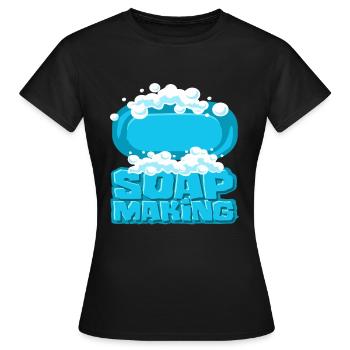 Soap Making Instructions - Women's T-Shirt - black - Front - AI Model Female 172 dark (172cm)