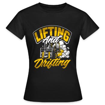 Levage et dérive de chariot élévateur - T-shirt Femme - noir - Devant - AI Model Female 172 dark (172cm)