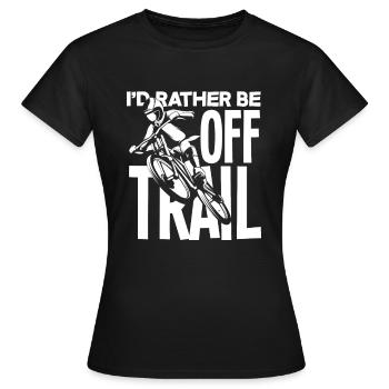 Ich Bin Lieber Abseits Der Strecke - Frauen T-Shirt - Schwarz - Vorne - AI Model Female 172 dark (172cm)