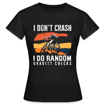 Je ne tombe pas, je fais au hasard - T-shirt Femme - noir - Devant - AI Model Female 172 dark (172cm)