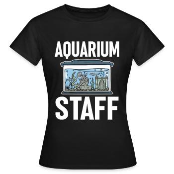 Aquariophile d’aquarium d’aquarium - T-shirt Femme - noir - Devant - AI Model Female 172 dark (172cm)