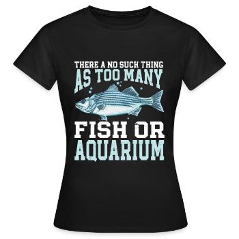 Aquariophile d’aquarium d’aquarium - T-shirt Femme - noir - Devant - AI Model Female 172 dark (172cm)