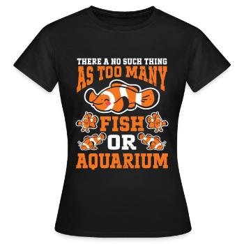 Aquariophile d’aquarium d’aquarium - T-shirt Femme - noir - Devant - AI Model Female 172 dark (172cm)