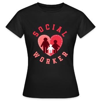 Chaleureuse reconnaissance pour les travailleurs sociaux - T-shirt Femme - noir - Devant - AI Model Female 172 dark (172cm)
