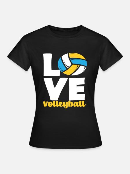 Liebe Volleyball Leidenschaft Pur - Frauen T-Shirt - Schwarz