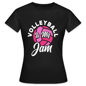 Volleyball Ist Mein Ding Volleyball Begeisterung - Frauen T-Shirt - Schwarz - Vorne - AI Model Female 172 dark (172cm)