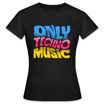 De la musique techno pour les amateurs de techno - T-shirt Femme - noir - Devant - AI Model Female 172 dark (172cm)