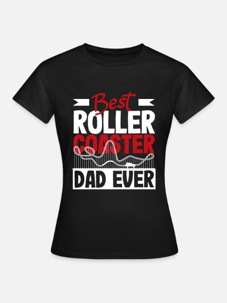 Achterbahn Bester Papa Aller Zeiten - Frauen T-Shirt - Schwarz