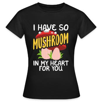 Cueilleur de champignons Amour sincère des champignons - T-shirt Femme - noir - Devant - AI Model Female 172 dark (172cm)