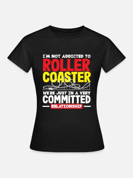 Roller Coaster In Love Devotional Relationship - Women's T-Shirt - black