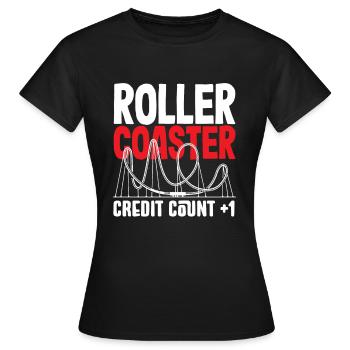 Achterbahn Kredit Zähler +1 - Frauen T-Shirt - Schwarz - Vorne - AI Model Female 172 dark (172cm)