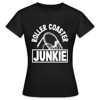 Accro aux montagnes russes pour les amateurs d’adrénaline - T-shirt Femme - noir - Devant - AI Model Female 172 dark (172cm)