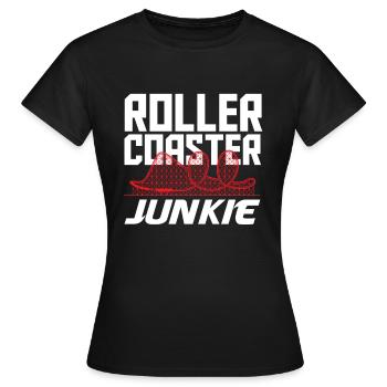 Accro aux montagnes russes, amateur d’adrénaline - T-shirt Femme - noir - Devant - AI Model Female 172 dark (172cm)