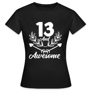 13e anniversaire et fantastique - T-shirt Femme - noir - Devant - AI Model Female 172 dark (172cm)