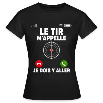 Humour Tir Sportif - T-shirt Femme - noir - Devant - AI Model Female 172 dark (172cm)