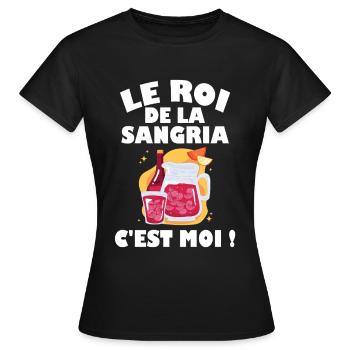 Le Roi de la Sangria C'est Moi. - T-shirt Femme - noir - Devant - AI Model Female 172 dark (172cm)
