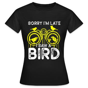 Observation des oiseaux Mignon Amoureux des oiseaux - T-shirt Femme - noir - Devant - AI Model Female 172 dark (172cm)