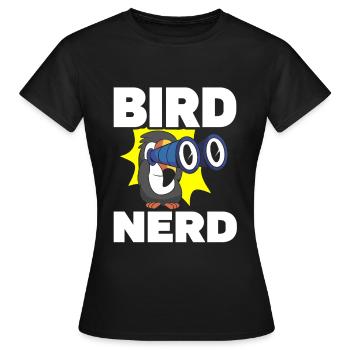 Observation des oiseaux Mignon Amoureux des oiseaux - T-shirt Femme - noir - Devant - AI Model Female 172 dark (172cm)