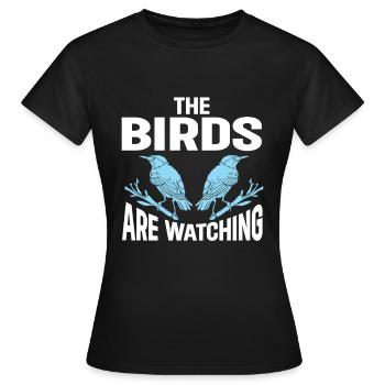 Observation des oiseaux Mignon Amoureux des oiseaux - T-shirt Femme - noir - Devant - AI Model Female 172 dark (172cm)