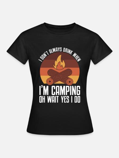 Camping Campfire Camper - Frauen T-Shirt - Schwarz