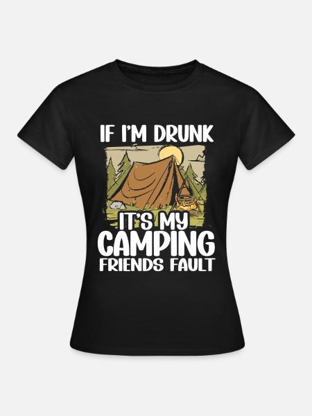 Camping Campfire Camper - Frauen T-Shirt - Schwarz
