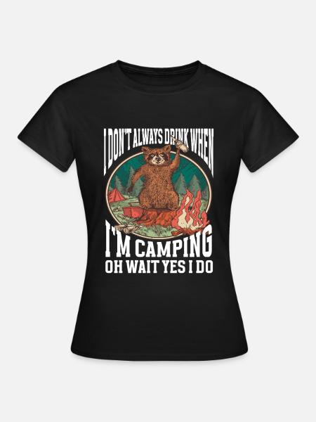 Camping Campfire Camper - Frauen T-Shirt - Schwarz