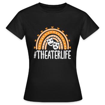 Amateurs de comédie musicale Theaterlife - T-shirt Femme - noir - Devant - AI Model Female 172 dark (172cm)