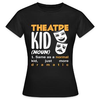 Comédie musicale Lover Théâtre Enfant - T-shirt Femme - noir - Devant - AI Model Female 172 dark (172cm)