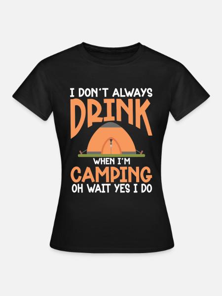 Camping Campfire Camper - Frauen T-Shirt - Schwarz