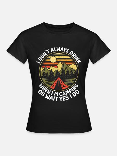Camping Campfire Camper - Frauen T-Shirt - Schwarz