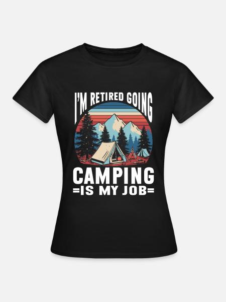 Camping Campfire Camper - Frauen T-Shirt - Schwarz