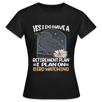 Observation des oiseaux Mignon Amoureux des oiseaux - T-shirt Femme - noir - Devant - AI Model Female 172 dark (172cm)