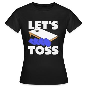 Cornhole Lover Jetons - T-shirt Femme - noir - Devant - AI Model Female 172 dark (172cm)