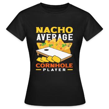 Nicht Dein Durchschnitts-Cornhole-Spieler - Frauen T-Shirt - Schwarz - Vorne - AI Model Female 172 dark (172cm)