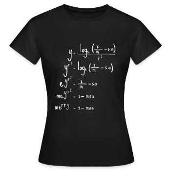 Mathematiker Weihnachtsgrüße Männer - Frauen T-Shirt - Schwarz - Vorne - AI Model Female 172 dark (172cm)