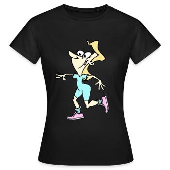 Fitness - Workout for Ladies - T-shirt Femme - noir - Devant - AI Model Female 172 dark (172cm)