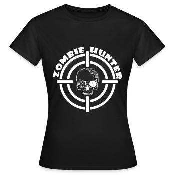 Zombie Hunter - Frauen T-Shirt - Schwarz - Vorne - AI Model Female 172 dark (172cm)