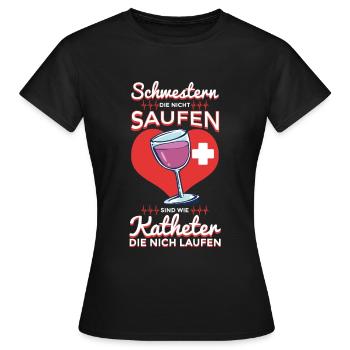 Krankenpflegerin Krankenschwester Altenpflegerin - Frauen T-Shirt - Schwarz - Vorne - AI Model Female 172 dark (172cm)