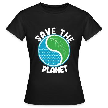 Save The Planet - Frauen T-Shirt - Schwarz - Vorne - AI Model Female 172 dark (172cm)