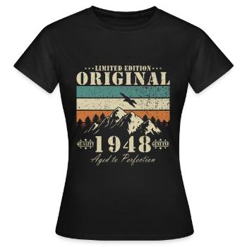 1948 Millésime d’origine - T-shirt Femme - noir - Devant - AI Model Female 172 dark (172cm)