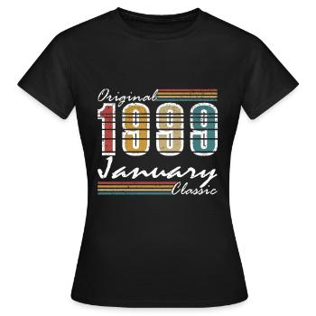 janvier 1999 | Janvier 1999 Jubilé 1999 - T-shirt Femme - noir - Devant - AI Model Female 172 dark (172cm)