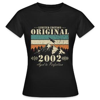 2002 Limited Edition 22nd Birthday Gift Fun - Women's T-Shirt - black - Front - AI Model Female 172 dark (172cm)