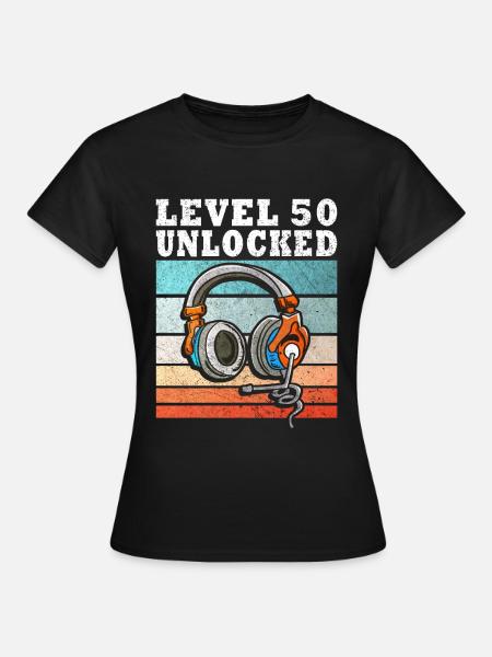 50 Jahre Retro Gaming 50 Geburtstag Geschenk - Dame-T-shirt - sort