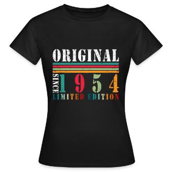 70. Geburtstag Jahrgang 1954 70 Jahre - Frauen T-Shirt - Schwarz - Vorne - AI Model Female 172 dark (172cm)