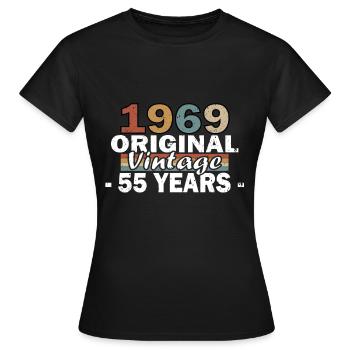 1969 - vintage 1969 - vintage 1969 - Women's T-Shirt - black - Front - AI Model Female 172 dark (172cm)