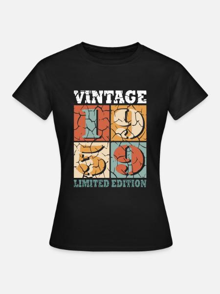 Vintage 1959 Vintage 1959 Birthday Gift - Women's T-Shirt - black