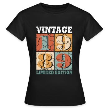 1989 - Baujahr 1989 - Jahrgang 1989 - Frauen T-Shirt - Schwarz - Vorne - AI Model Female 172 dark (172cm)